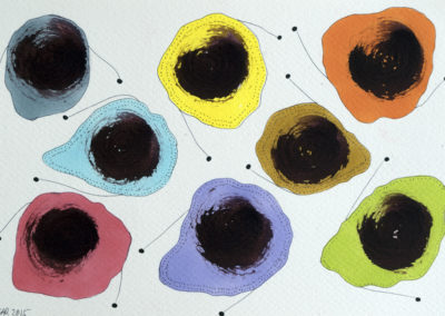 Peintures de Zaq Guimarães - Constellations Cellulaires 2015